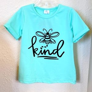 BRAND NEW Turquoise short sleeve tee "Be Kind"